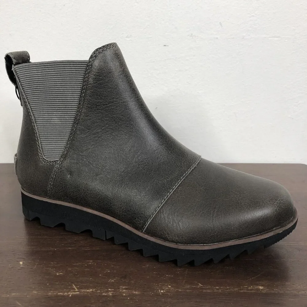 NEW Sorel Harlow Chelsea Booties in Quarry NL334-052 Women's Size 5.5